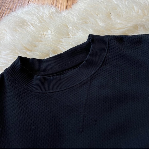 Old Navy Oversized Crew Neck Sweatshirt Textured Waffle XS Leggings Leng… - Picture 6 of 6